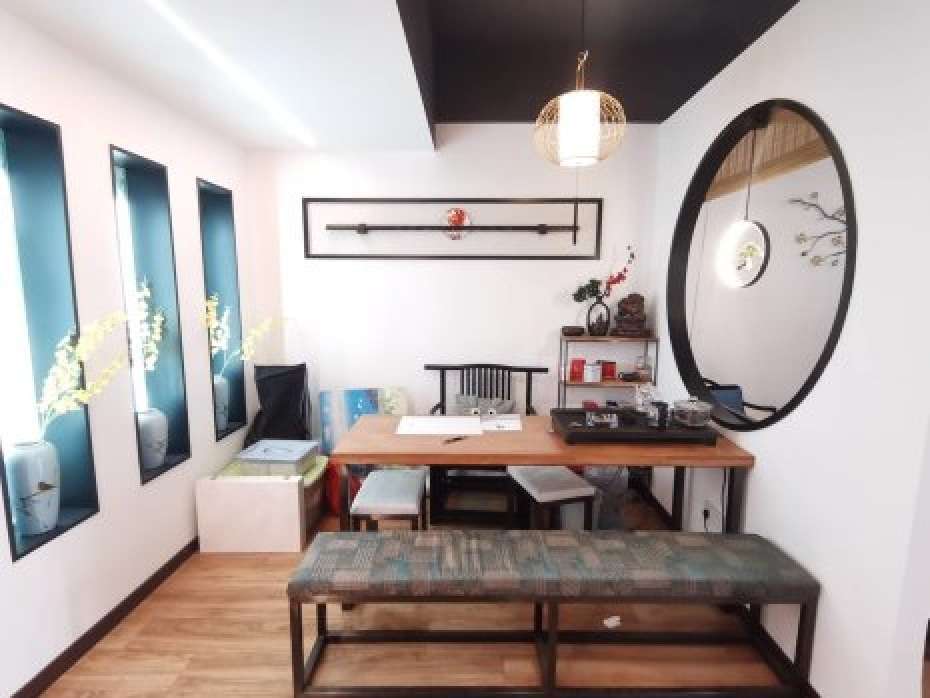 靖海站 名品城 创意设计装修 75坪 小清新 喝茶 办公皆宜