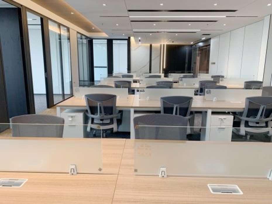 金融街核心地段 嘉业财富中心321平豪装配隔断家具植物