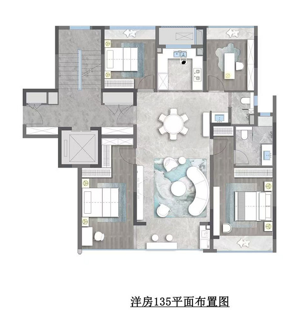 洋房建面约135m²