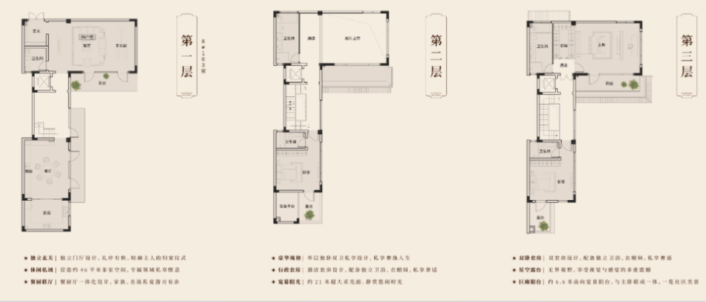 合院建面约335m²三房三厅五卫